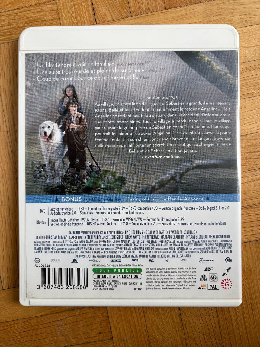 Tutti i DVDs: Belle et Sébastien 2 - Blu-ray + DVD – Nuovo (secondo la descrizione) da Zürich venduto da Malcom 2