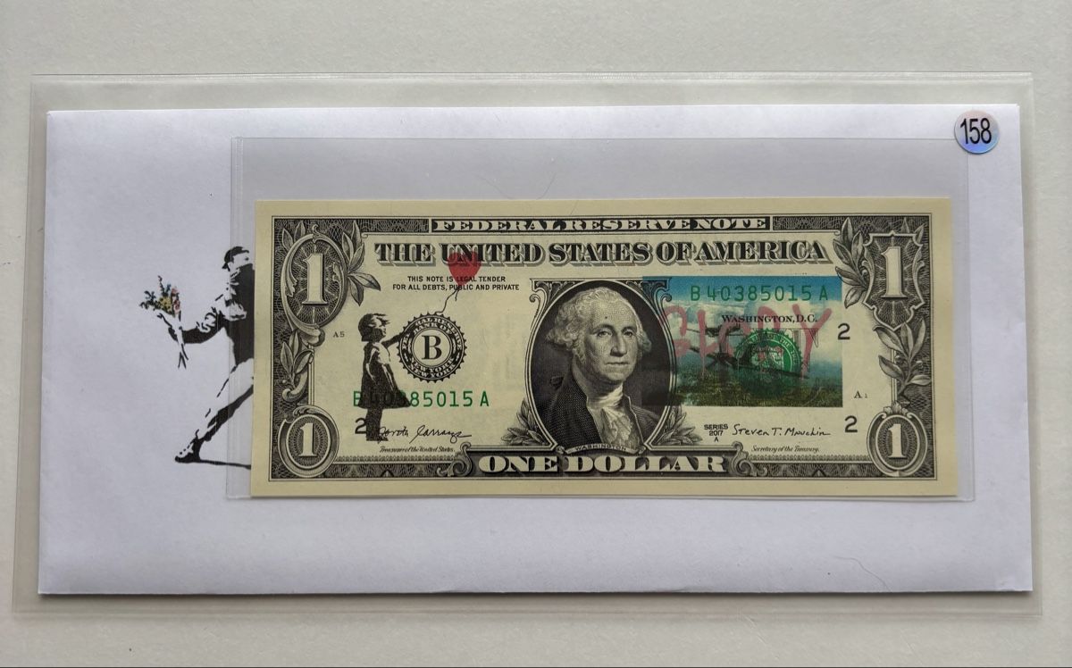 Grafiken & Lithographien: BANSKY DISMALAND "GLORY" 1 ECHTER US$ Dollar + Papiere – Neu (gemäss Beschreibung) aus Bülach von Cspadanuda
