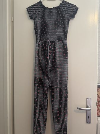 Jumpsuit Jako-o gestreift mit Erdbeermuster 