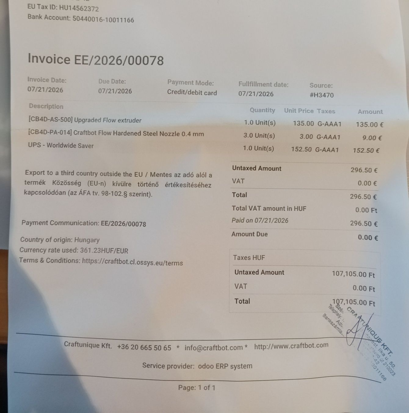 Stampanti 3D: Craftbot Flow Idex XL – Usato da Hagendorn venduto da tob_8rbc 4