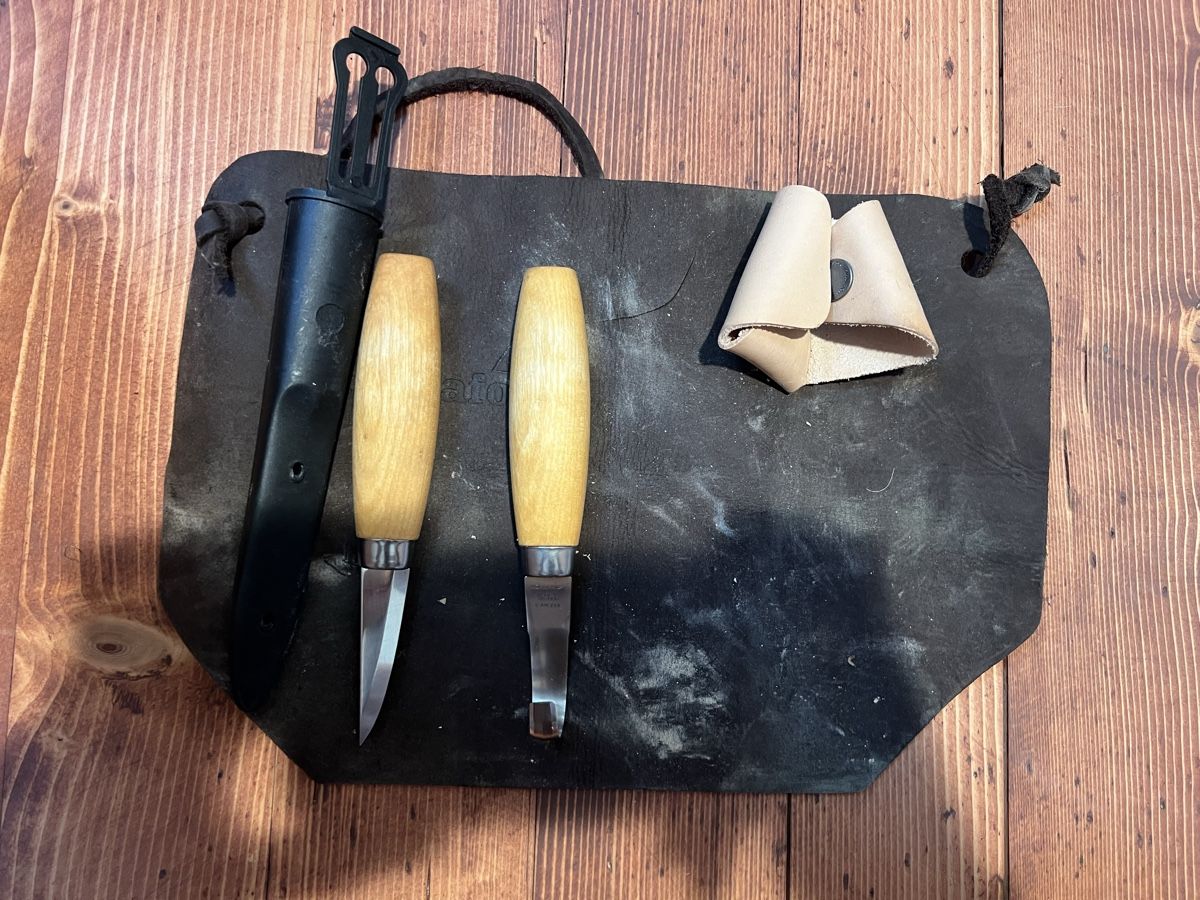 Couteaux:  Set Holzmesser mit Ledertuch – Neuf (Voir description) à Bern par JoelBurgunder