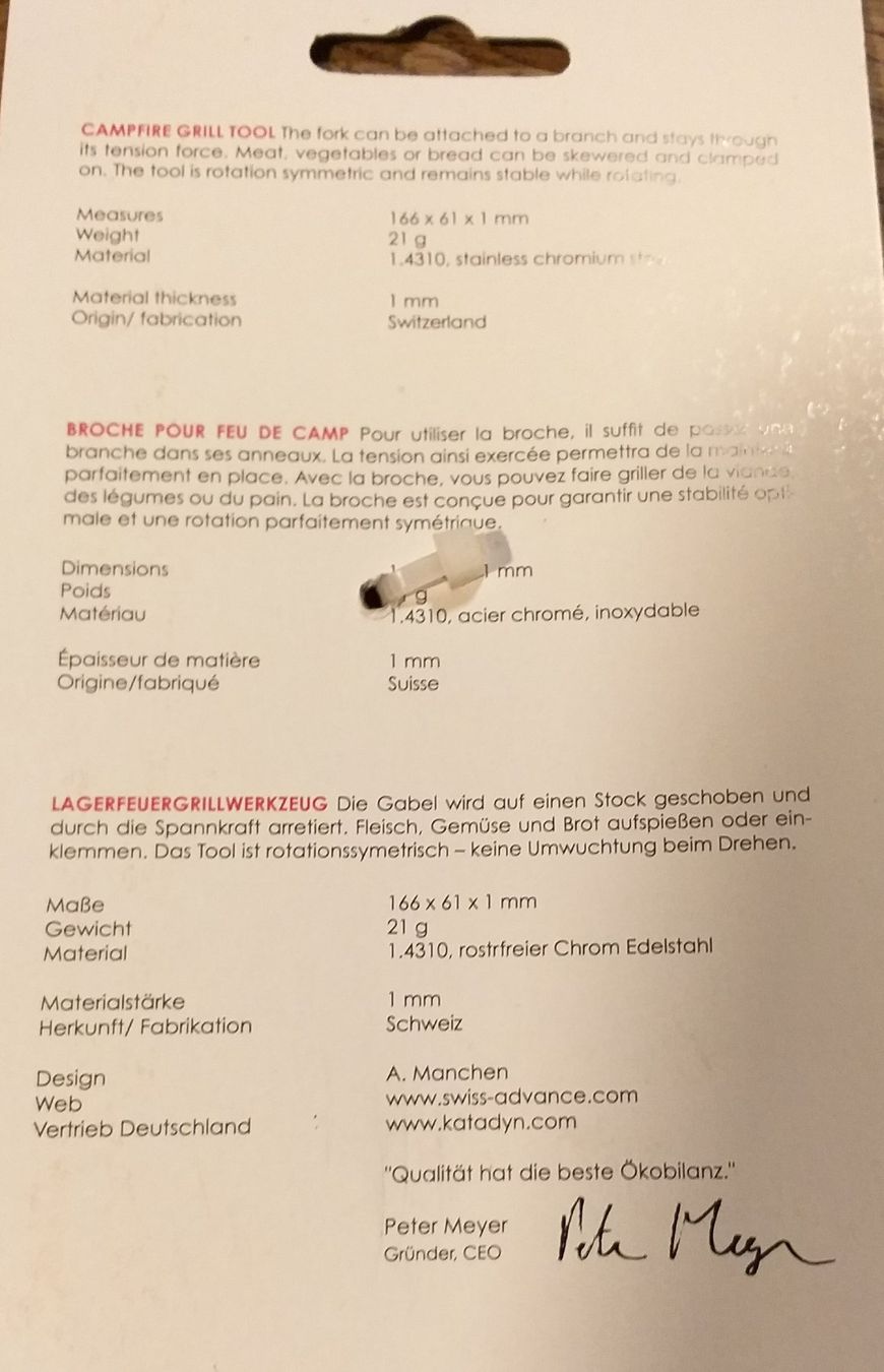 Forchette: Schweizer Doro Grill Gabel aus Chrom Edelstahl – Nuovo e nell'imballaggio originale da Herbetswil venduto da Keltka9 4