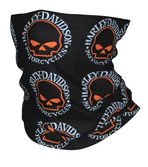 Passmontagna & Scaldacolli: Tour de cou Harley-Davidson Skull neuf J069 – Nuovo e nell'imballaggio originale da Allens venduto da MADE.IN.ROCK.N.ROLL