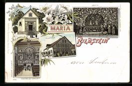 Litho Maria Bildstein, Pilgerhaus, Grott