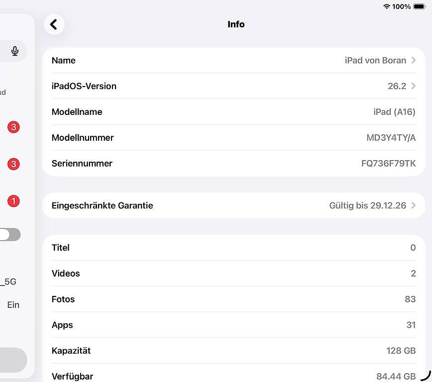 Tablet PC: Apple  ipad A16 128 Gb – Gebraucht aus Wetzikon ZH von tommiks 1
