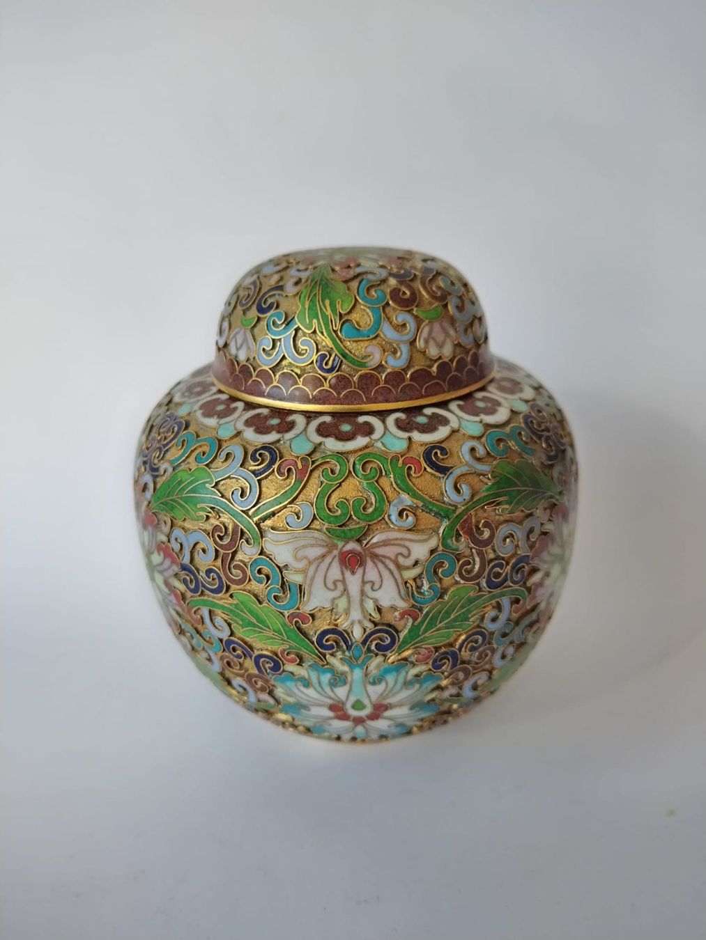 Vasi & Recipienti: Ein prächtige chinesische Cloisonné-Ingwerdose – Usato da Kreuzlingen venduto da MisAiv