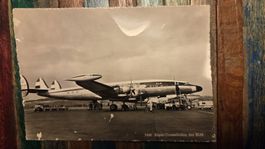1957 Ansichtskarte Super-Constellation der KLM
