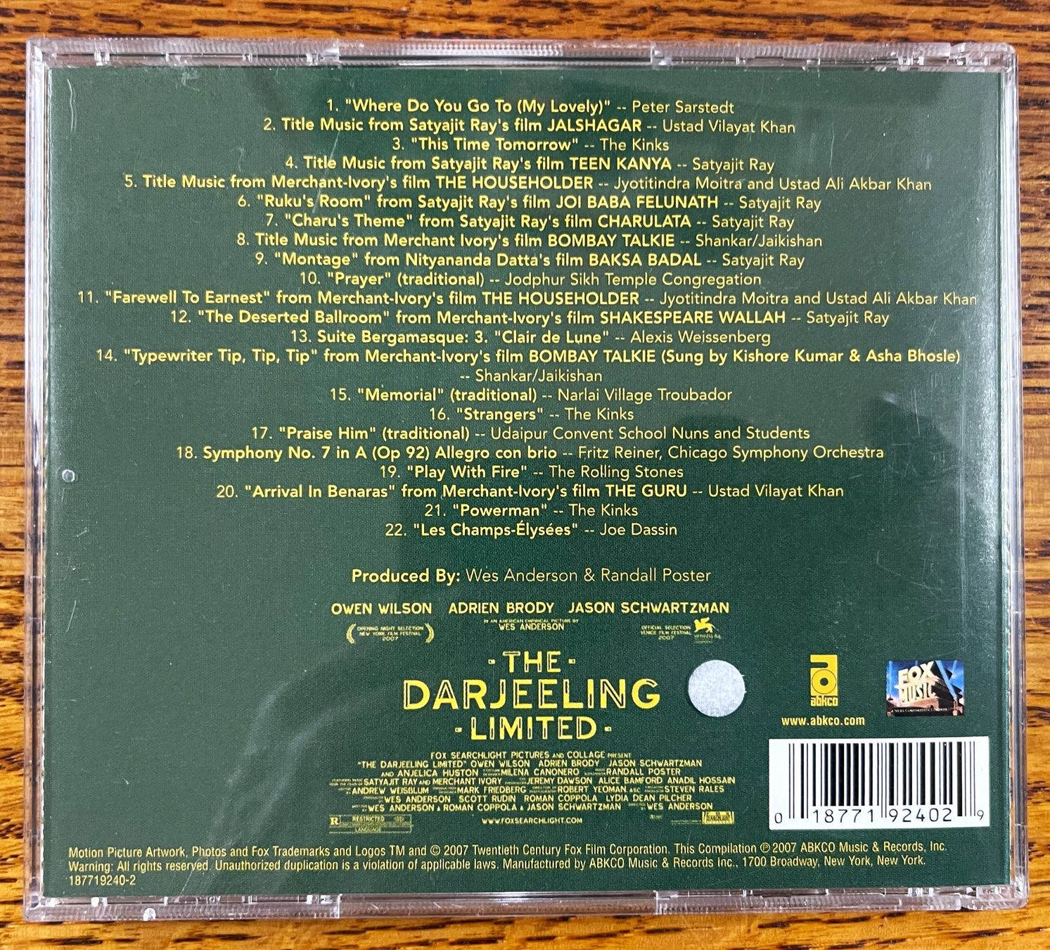 CD: THE DARJEELING - LIMITED - ORIGINAL SOUNDTRACK CD – Usato da Oftringen venduto da Vucki 1