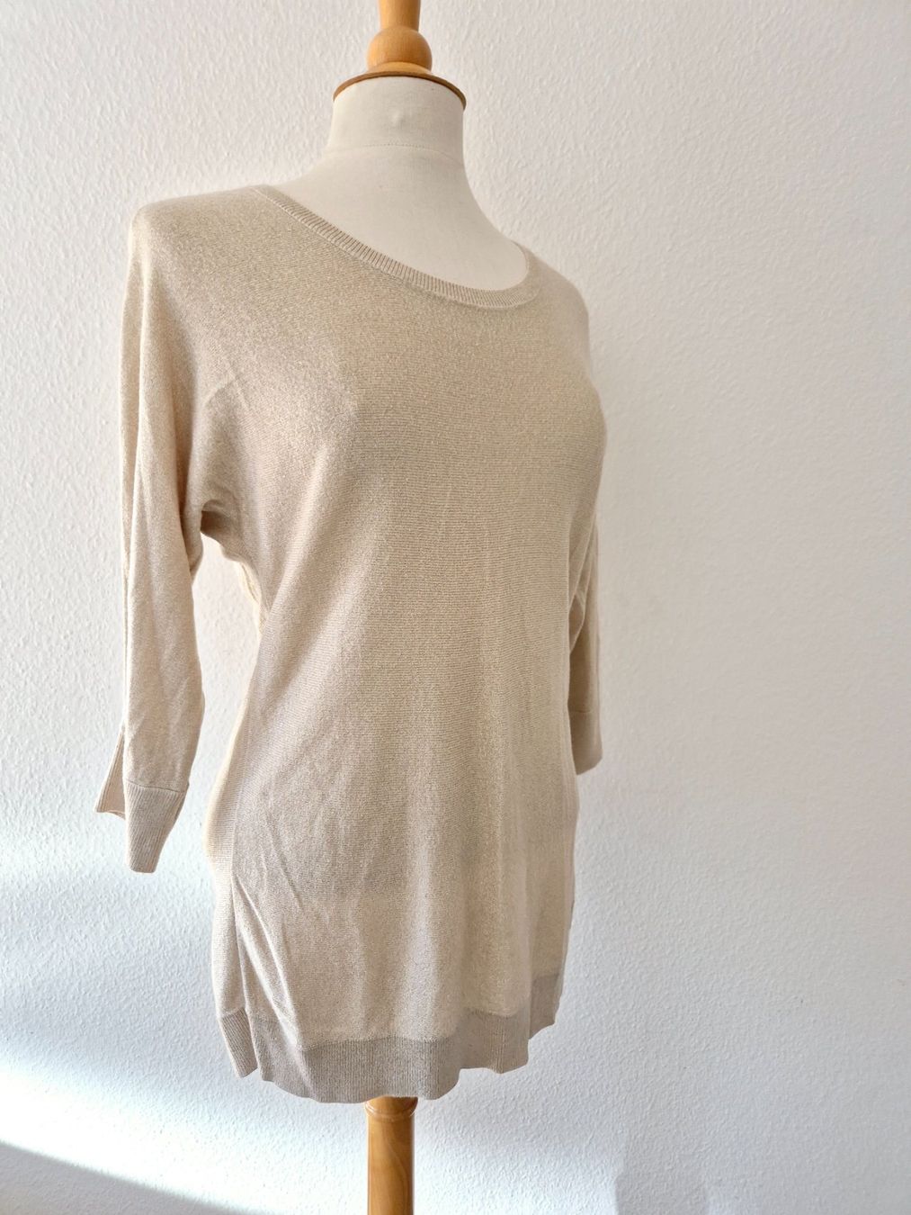 Maglioni & Felpe: FELDPAUSCH PULLOVER PULLI GLITZER L 40 BEIGE TOP ZU ROCK – Usato da Elsau venduto da the-colorful-side 3
