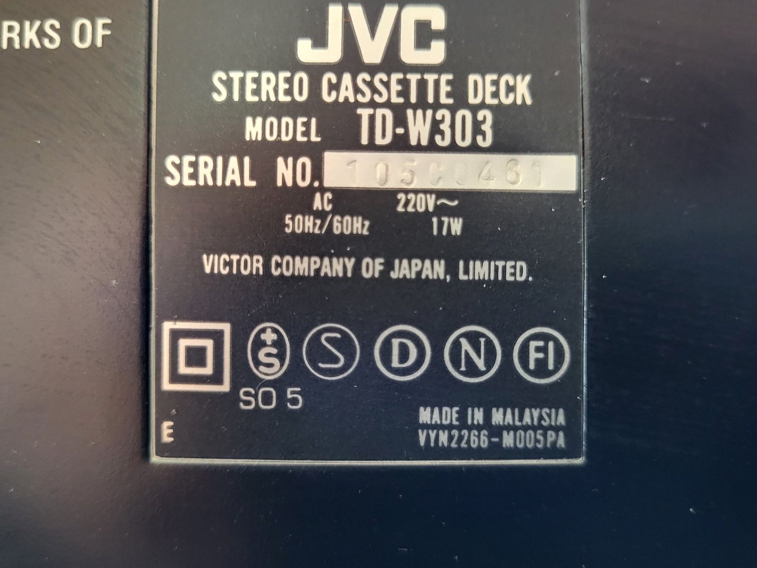 JVC Registratori: JVC TD-W303 Double Tape – Usato da St.Gallen venduto da Fulvia0 4
