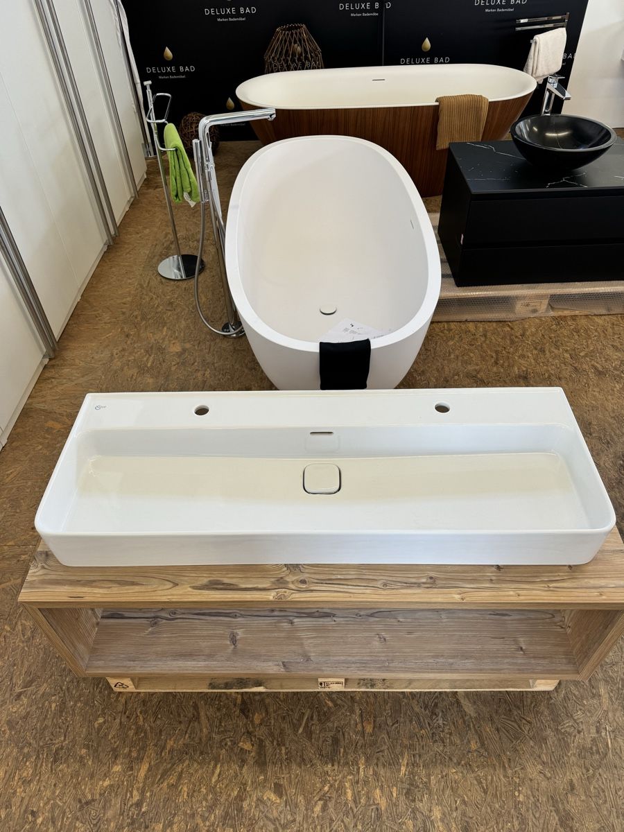 Mobili per bagno: Doppelwaschtisch Aufsatzwaschtisch Altholz Waschtischplatte – Nuovo (secondo la descrizione) da Amriswil venduto da deluxe_bad 2