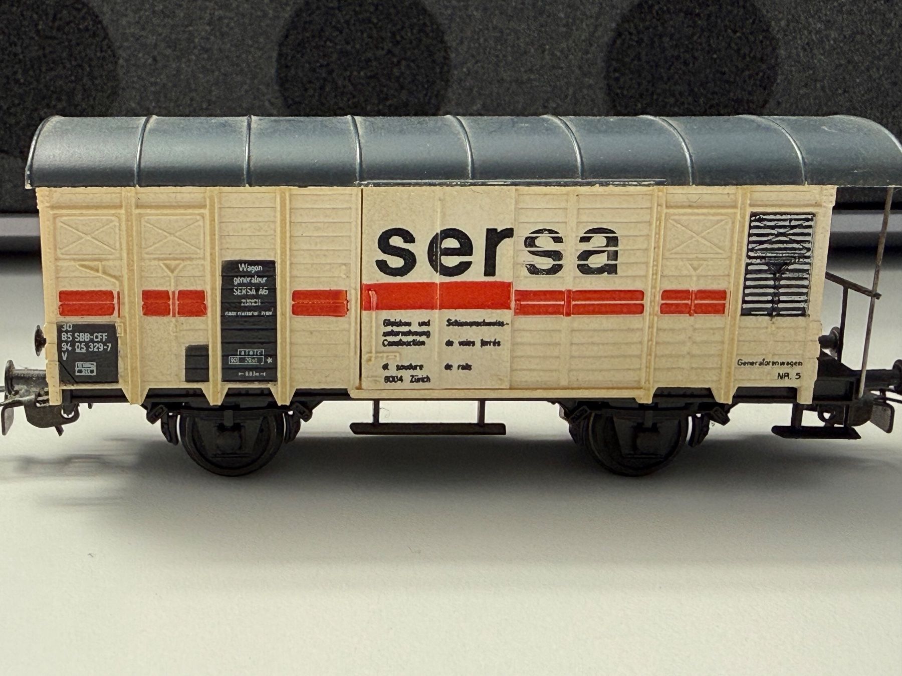 Liliput Modellini di ferrovie: Güterwagen gedeckt K3 Sersa / DC HO – Usato da Jonschwil venduto da sutfra12 3