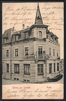 AK Laufen, Strassenpartie mit Post, 1905