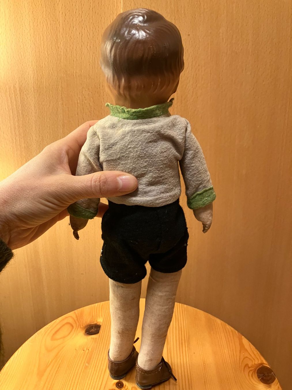 Bambole: Puppe: Junge, mit Stoffkörper, Sonnenberg, ca. 80 Jahre alt – Usato da Zürich venduto da ancillaschmidhauser 4