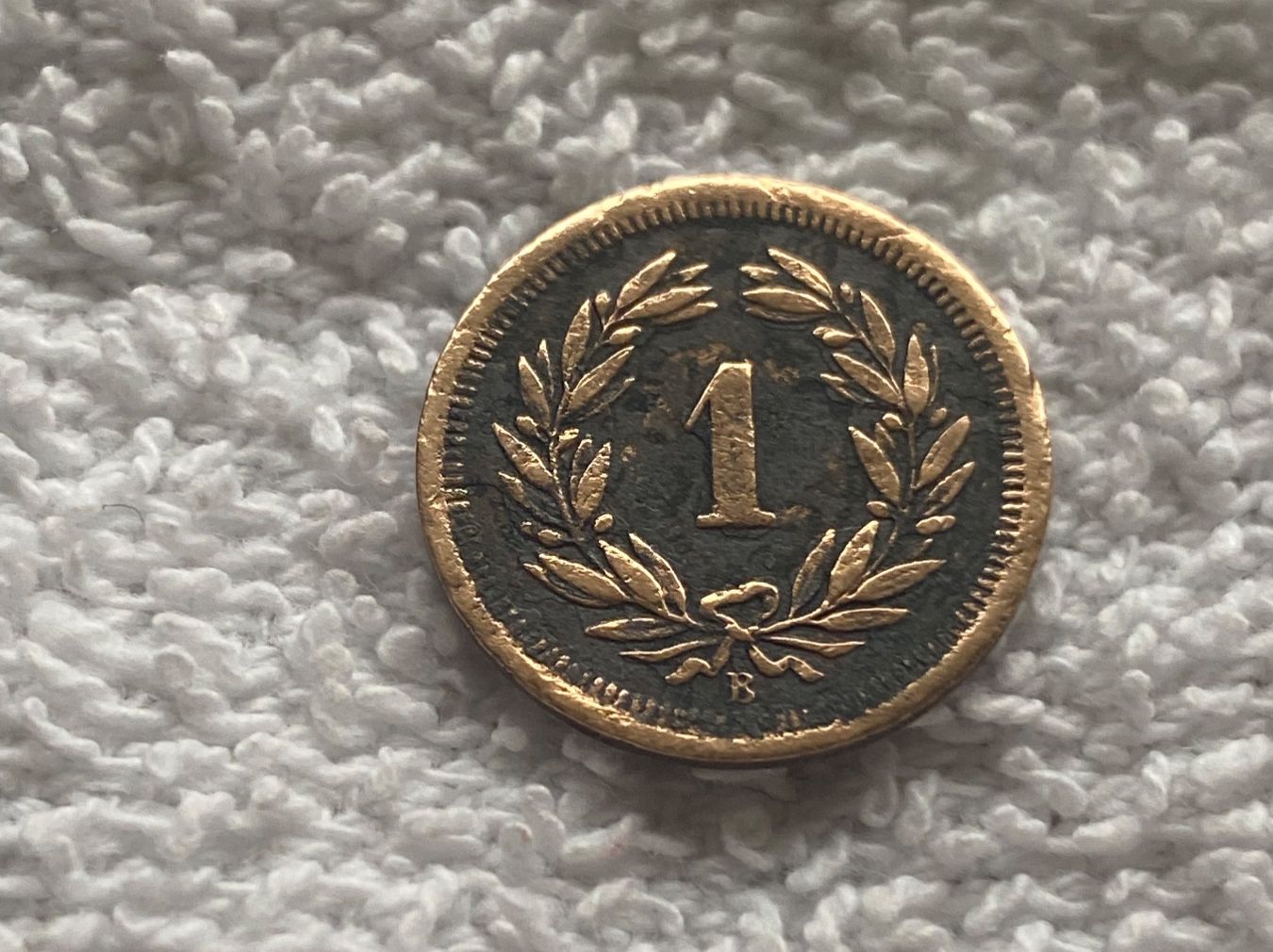 Alle Münzen: 1 centime/Rappen 1877 – Gebraucht aus Nyon von Ilmi09 1