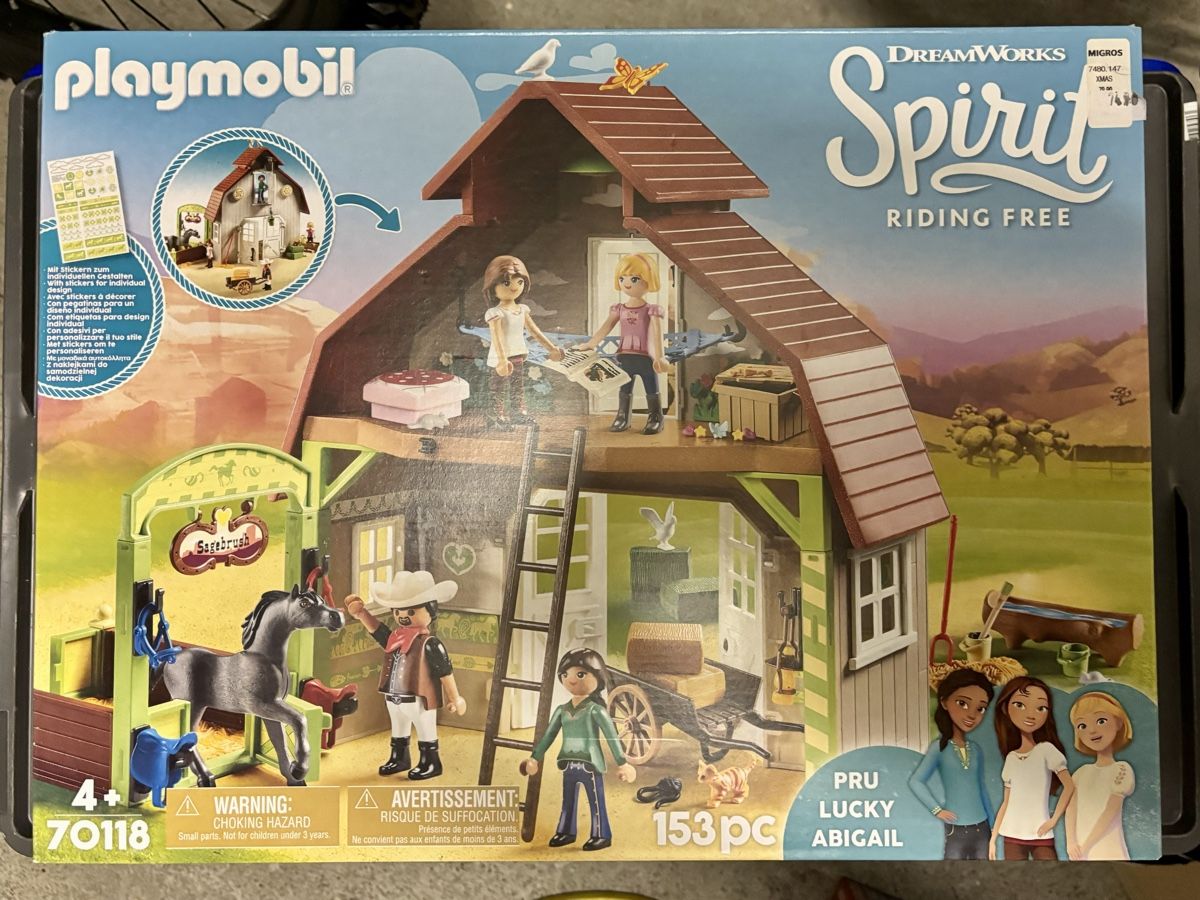 Playmobil Spirit 70118 Stall mit Lucky, Pru & Abigail (Neu und ...