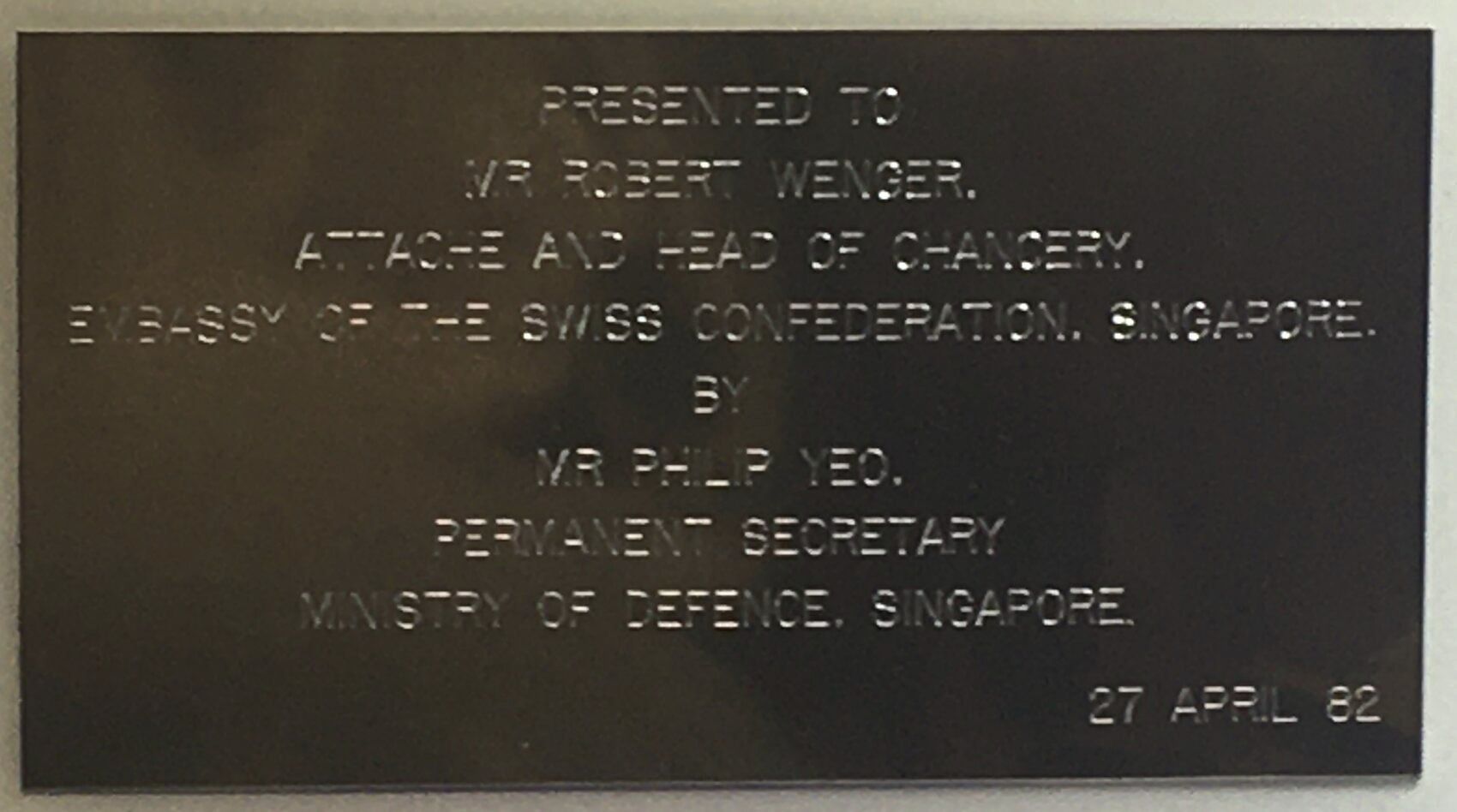 Tutti le monete: SINGAPUR KMS 1981 PP Ag GESCHENK AN DIE SCHWEIZER BOTSCHAFT – Usato da Riehen venduto da sesambestcoins2004 3