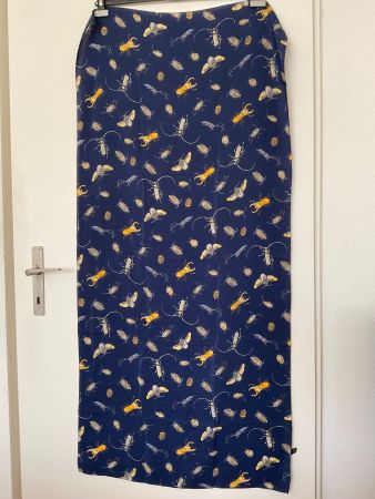 ANDREA CIPO 100% Seiden Schal Neuwertig blau Insekten