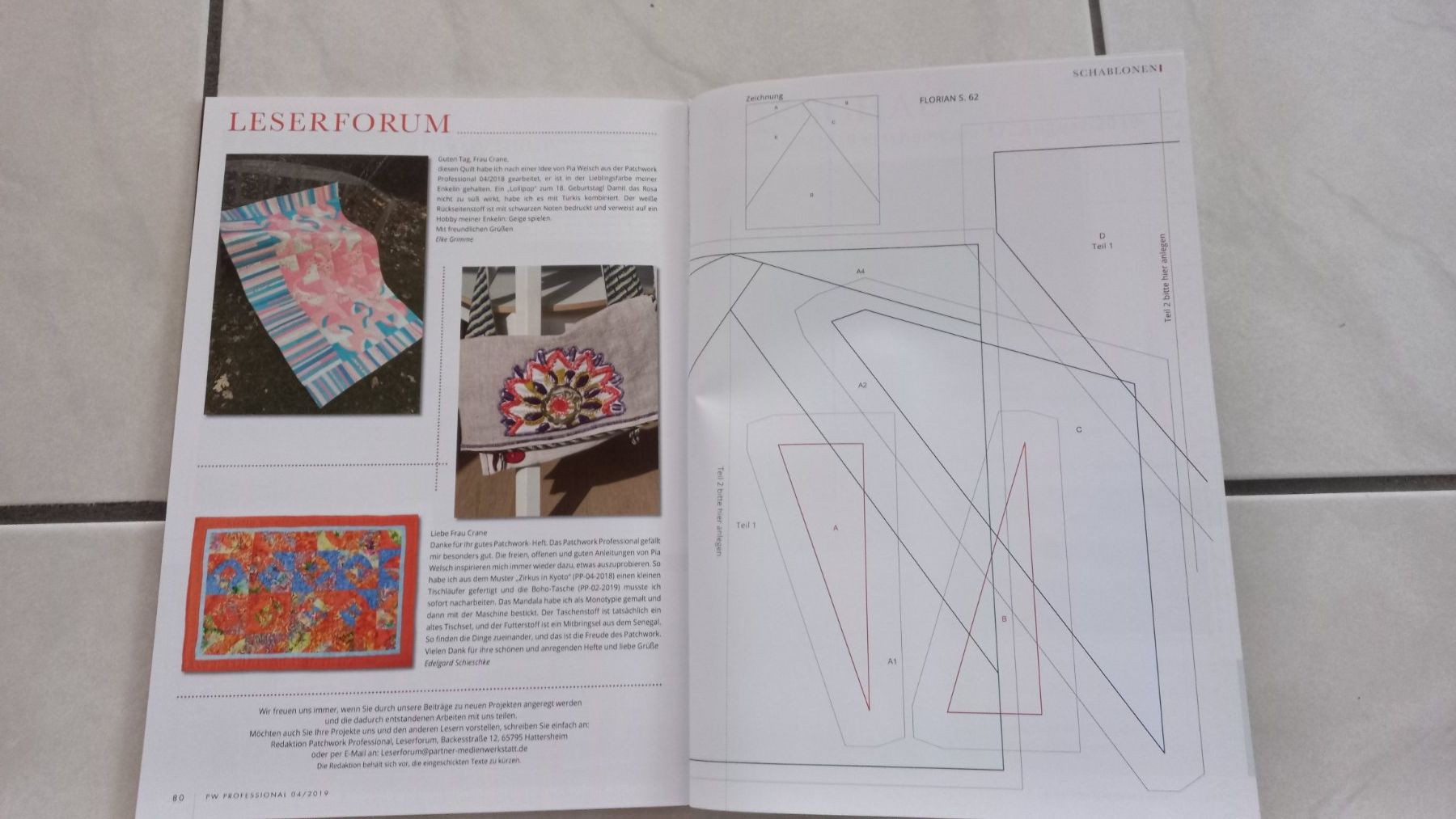 Riviste & Magazine: Patchwork Professional - Quilt- & Textilkunst Magazin... – Usato da Winistorf venduto da acreativ4 1