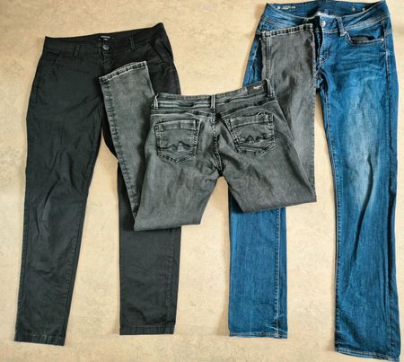 3 JEANS SET HOSE 42 PEPE JEANS COMMA RAW , TOP ZU JACKE