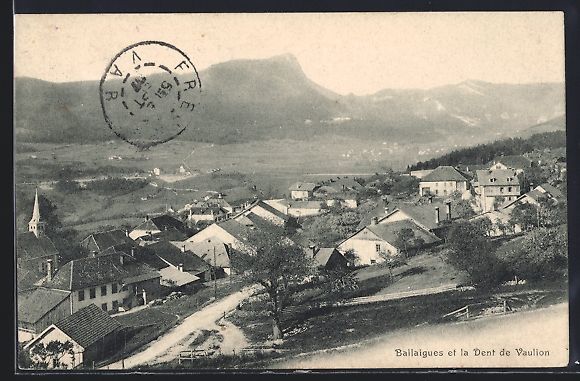 Cartoline postali: AK Ballaigues, et la Dent de Vaulion – Usato da Berlin venduto da bartko-reher