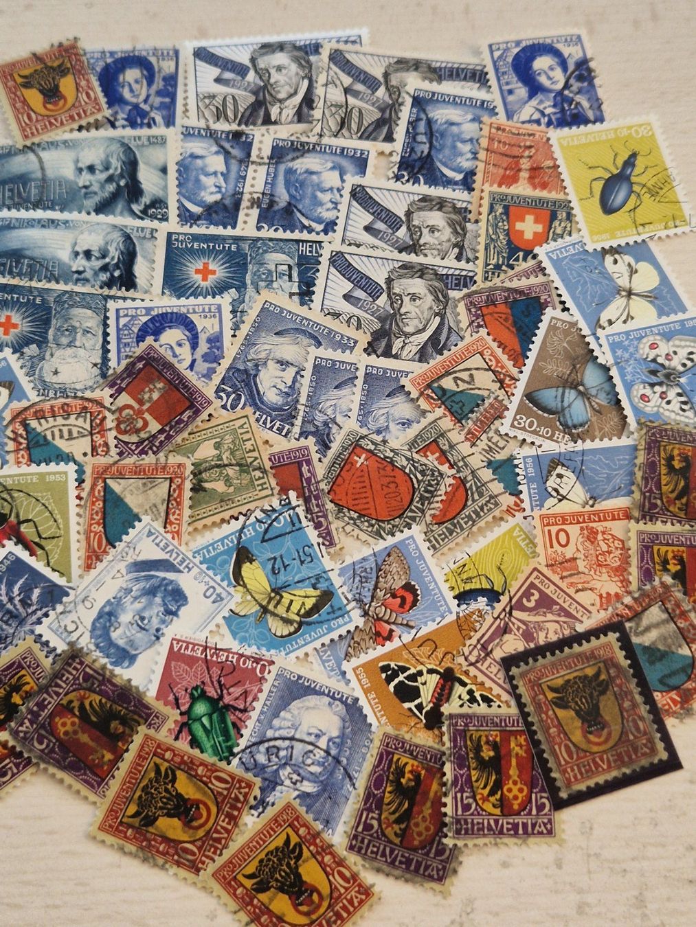 Alle Briefmarken: Ansammlung PJ, Top Kat, ab 1.- – Gebraucht aus Burgdorf von Glossy01