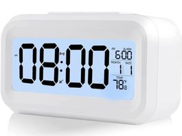 Digitaler Wecker Tischuhr LED Thermometer Nachttisch Snooze