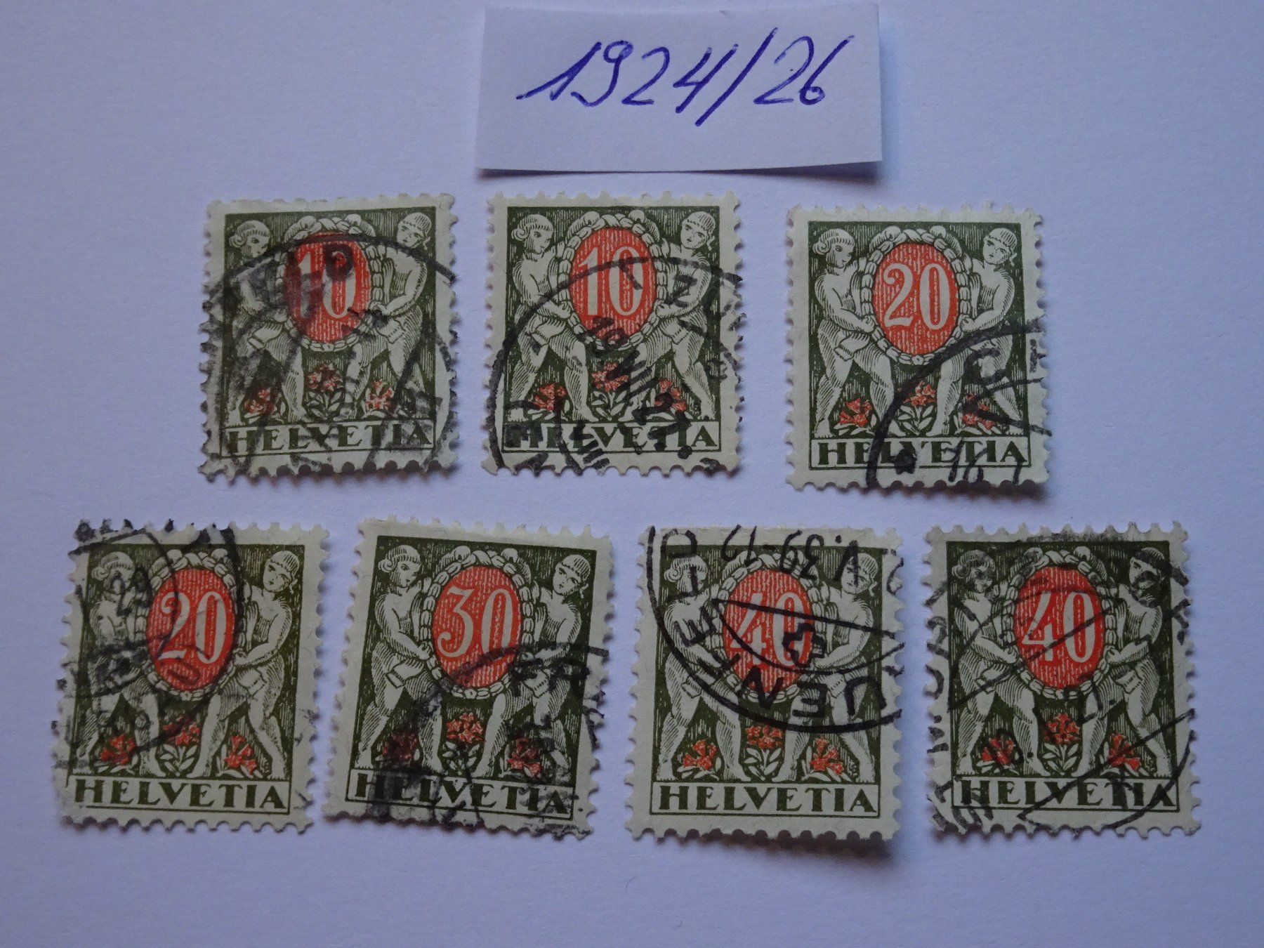 Alle Briefmarken: Porto 1924/26  Restlot – Gebraucht aus Aadorf von Chnorli-Furz