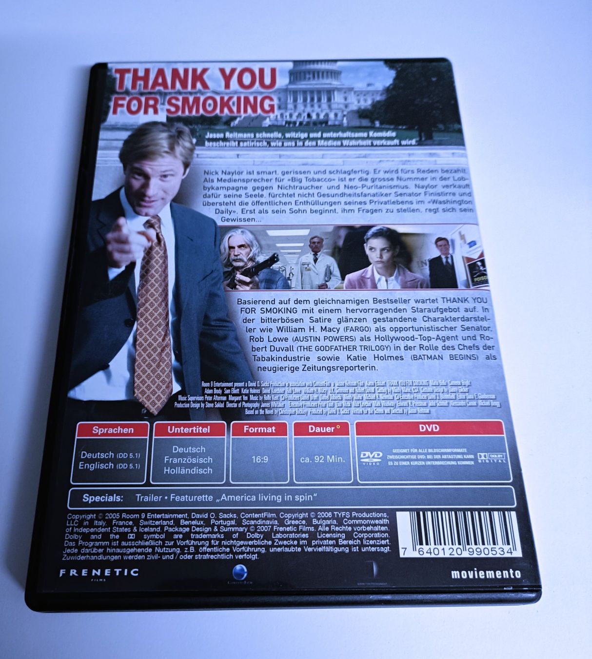 Tutti i DVDs: Thank you for Smoking - DVD – Usato da Köniz venduto da Movieportal007 1