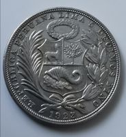 1 Sol Peru 1923 Silber