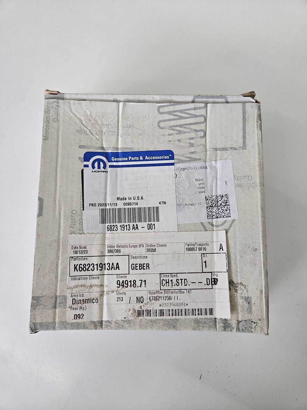 Jeep Alle Autoersatzteile: Abgastemperatursensor Jeep Compass/Patriot K68231913AA – Neu und originalverpackt aus Küssnacht am Rigi von Garage-Tobler