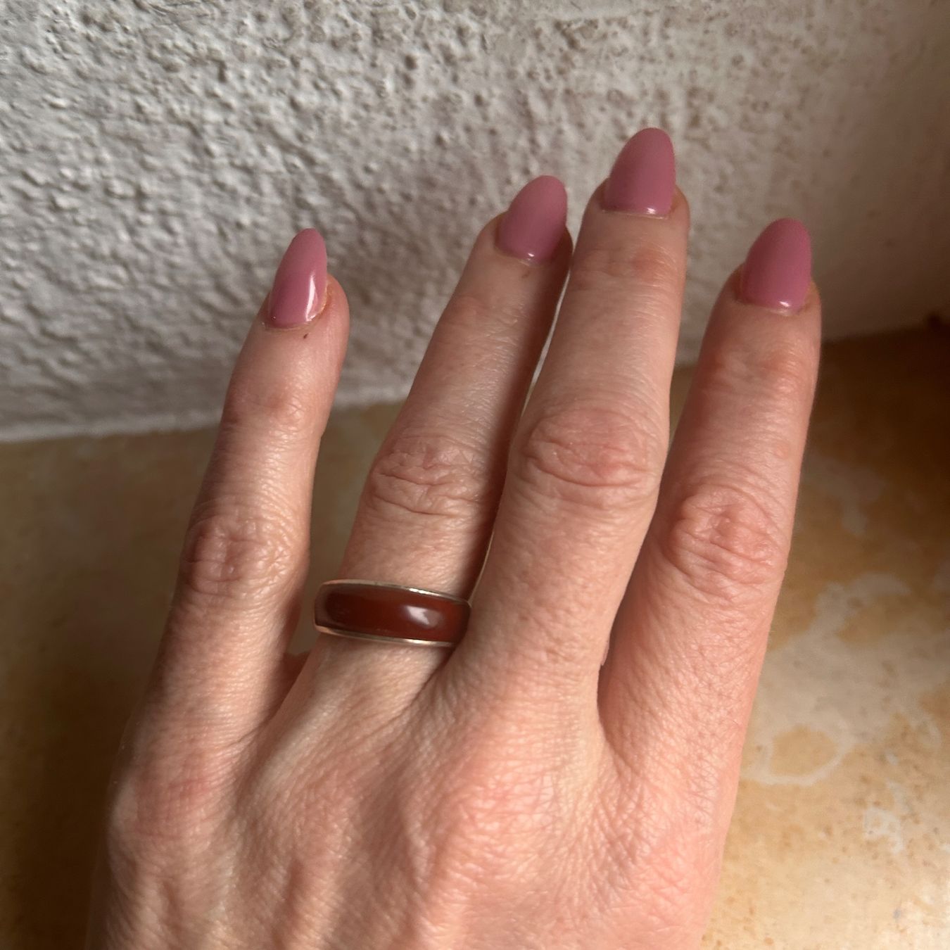 Ringe: Roter Achat Ring, 925er Silber (Grösse 54) – Gebraucht aus Dittingen von Bijoubelle 1