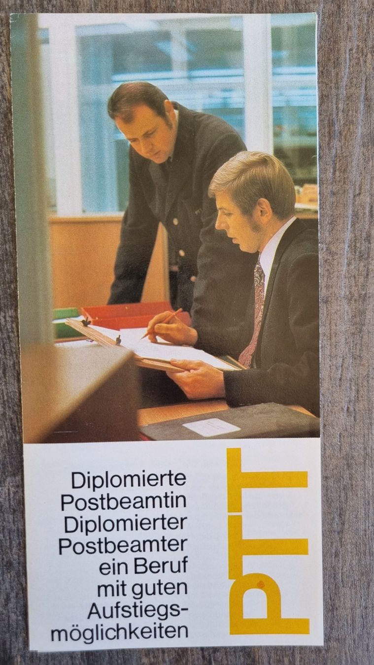 Documenti: PTT Prospekt Diplomierte Postbeamtin Postbeamter Beruf – Usato da Bözberg venduto da heinz-d