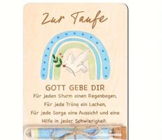 Taufgeschenk - Holzschild mit Spruch zur Taufe - Neu! 