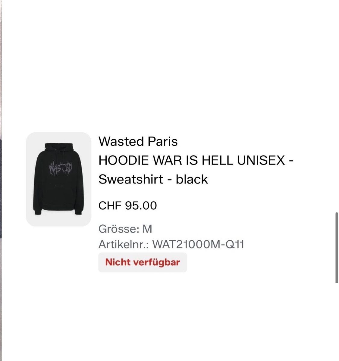 Pulls & Sweat-shirts: WASTED PARIS HOODIE – D'occasion à Muri AG par rah_x6jr 2