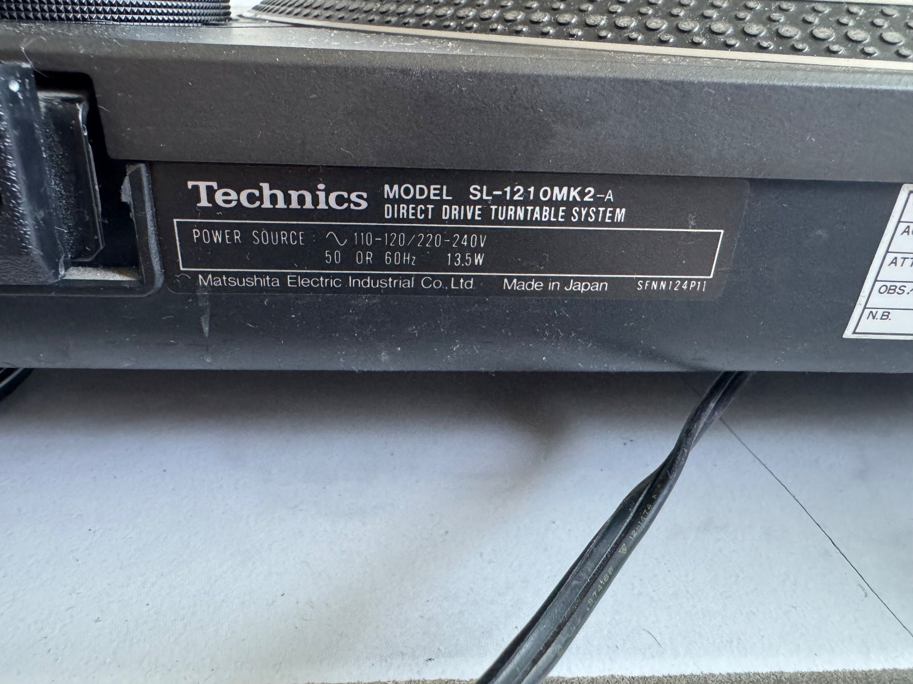 Technics Plattenspieler: Technics SL-1210MK2 Plattenspieler – Defekt aus Schachen LU von danb86 4
