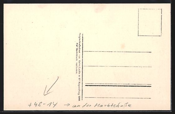 Cartoline postali: Kelheim, Strassenpartie mit Wettersäule – Usato da Berlin venduto da bartko-reher 1