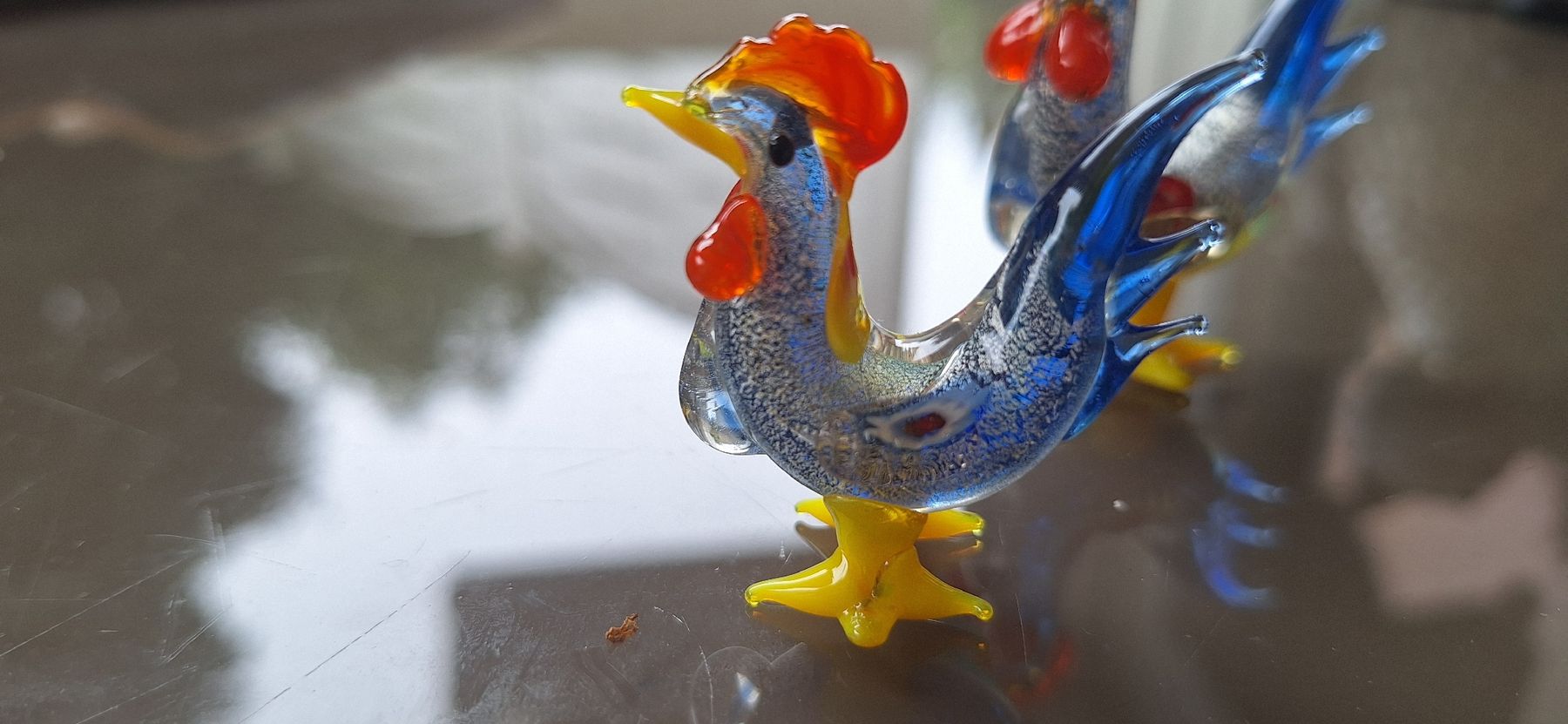 Figuren: Zwei Hahn Glasfiguren  – Gebraucht aus Gretzenbach von Chillkrot 2