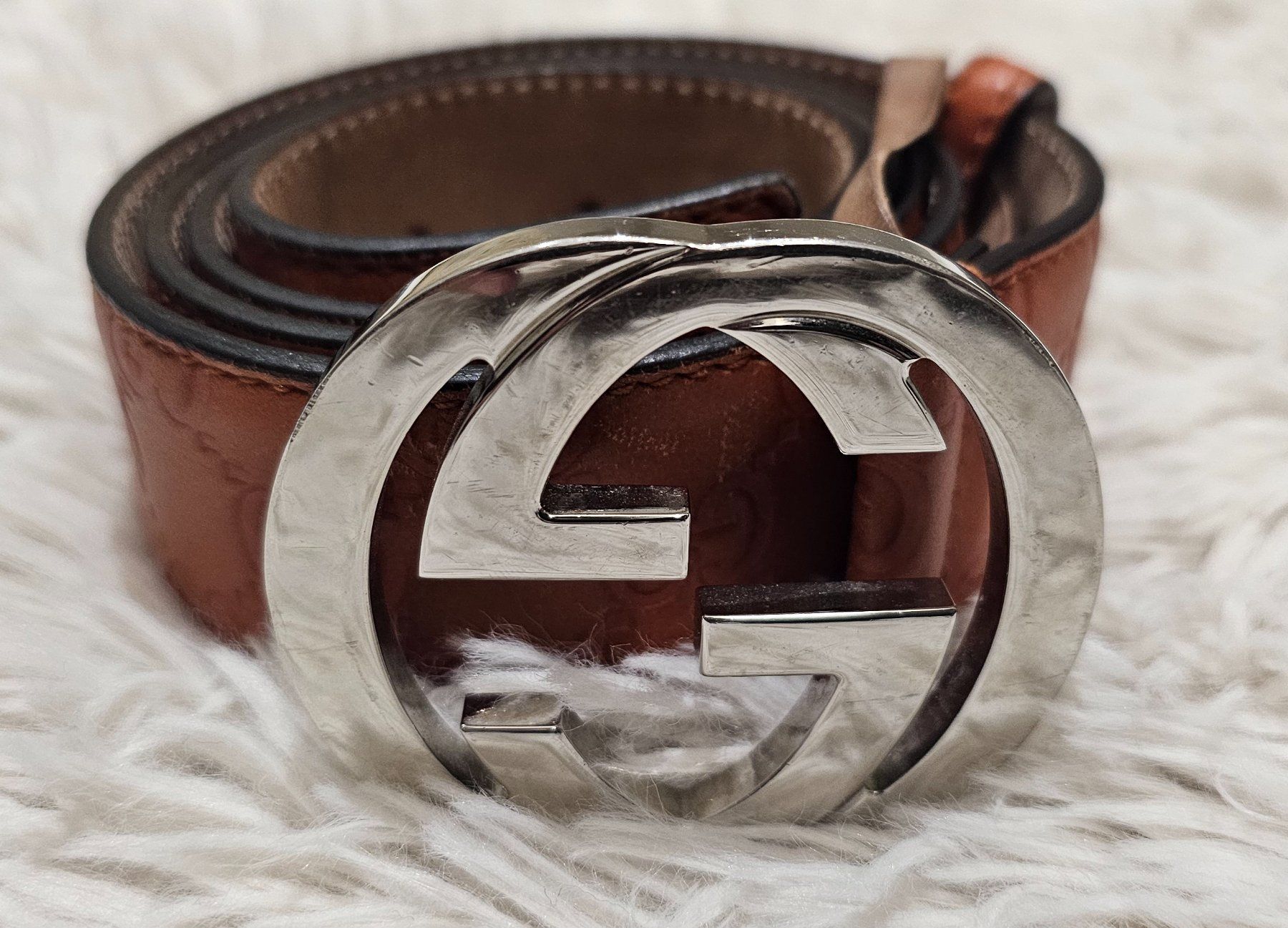 Gucci Cinture: Gucci Gürtel Interlocking G braun Leder – Usato da Glattpark(Opfikon) venduto da Melli85