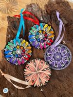 Nr. 2, Mandala Geschenkanhänger aus Holz, Dankeschöngeschenk