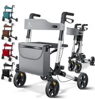 + KESSER® Alu Rollator klappbar Leichtgewichtsrollator rot