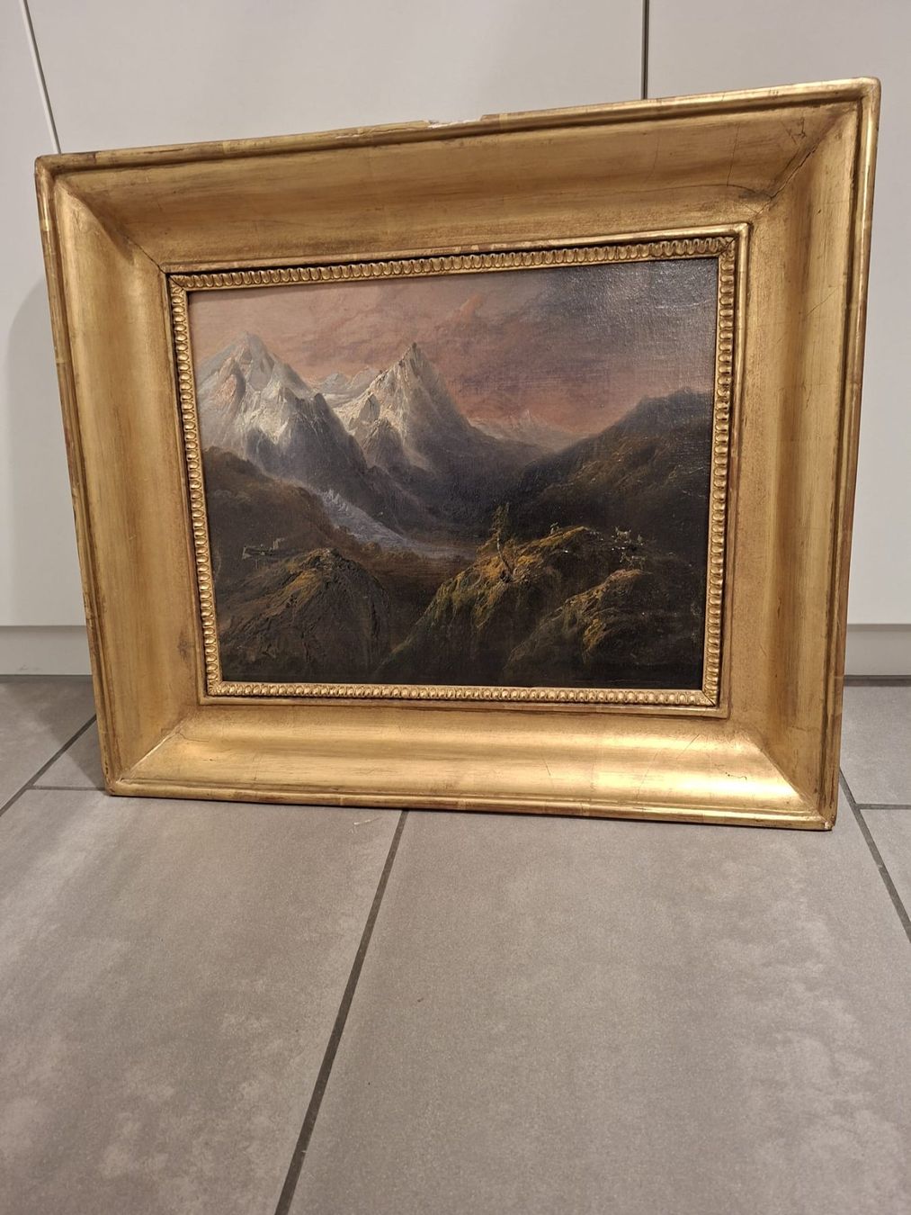 Dipinti: Altes Oelbild Bergwelt/Goldrahmen – Usato da Trimbach venduto da stillik