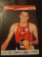 Reto Hug - Triathlet - handsignierte alte Karte