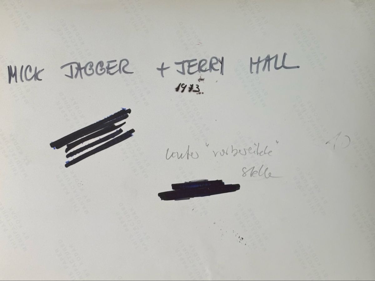 Poster & Bilder: Originalfoto, Mick Jagger & Jerry Hall, Musik, Mode – Gebraucht aus Frauenfeld von Merk52 1