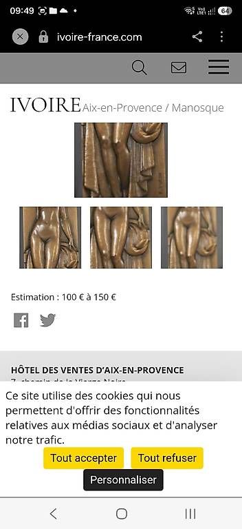Sculture & Statue: Plaquette en bronze de P. Turin – Usato da Puplinge venduto da Frais1
