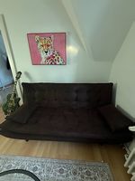 SCHLAFSOFA Lederlook Dunkelbraun