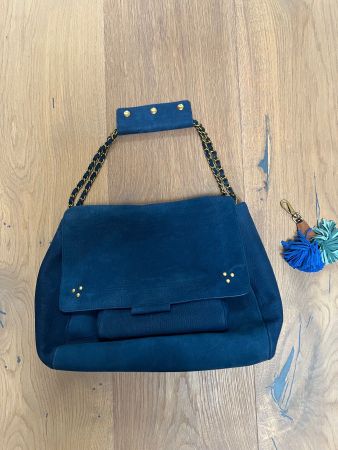 Magnifique sac Jerome Dreyfuss en imprimé croco Marine-Maroc