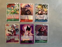 One Piece Sammelkarten OP07 6er Set JP