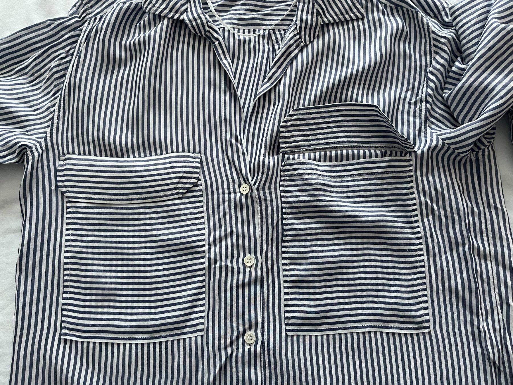 Zara Camicette: Damen Bluse lang oder 3/4 lange Ärmel Zara Farbe blau/weiss – Usato da Jona venduto da Flexer02 2