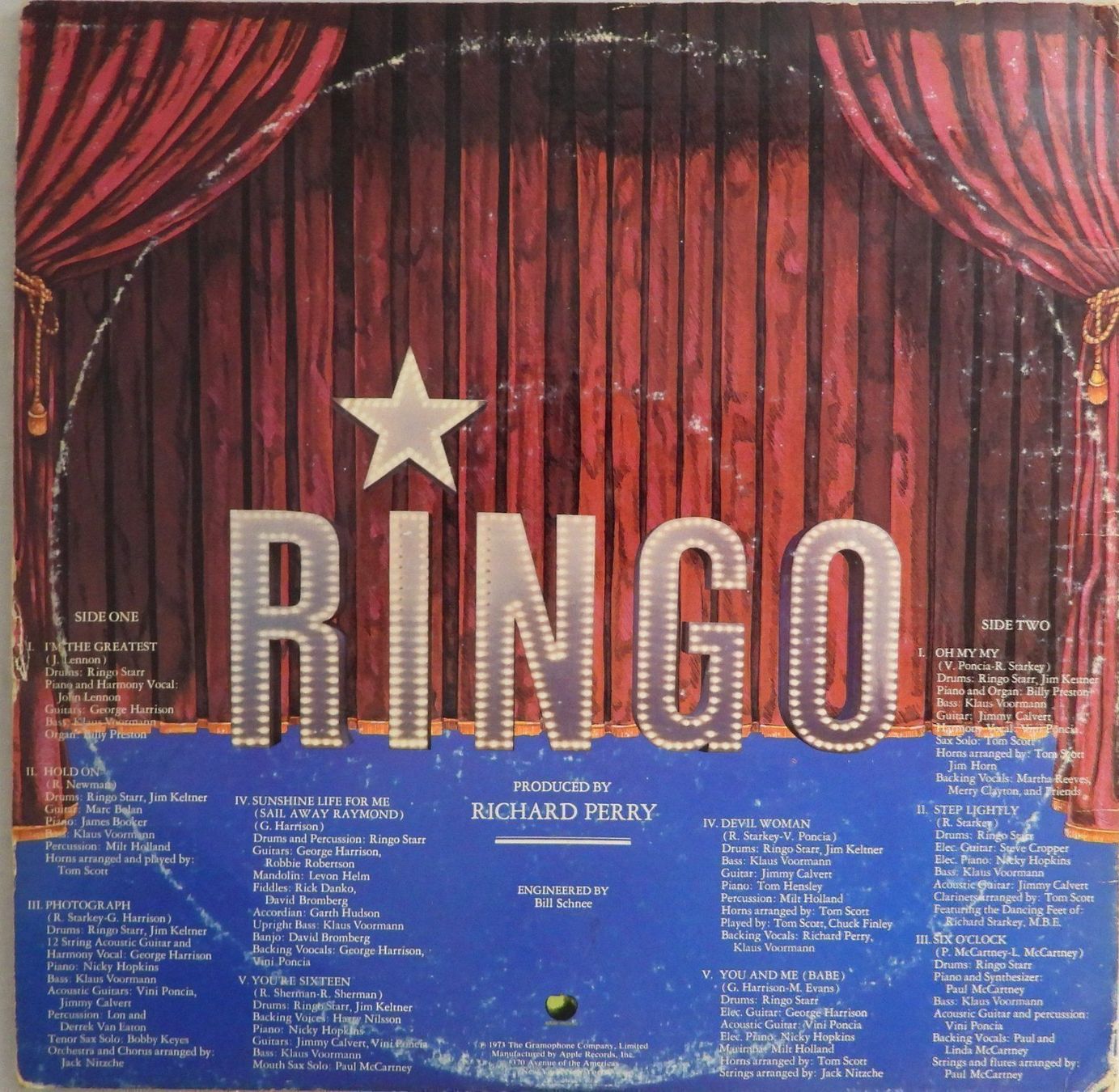 Schallplatten: RINGO STARR  RINGO (ex Beatles) LP 1973 – Gebraucht aus Dübendorf von mar_85sd 2